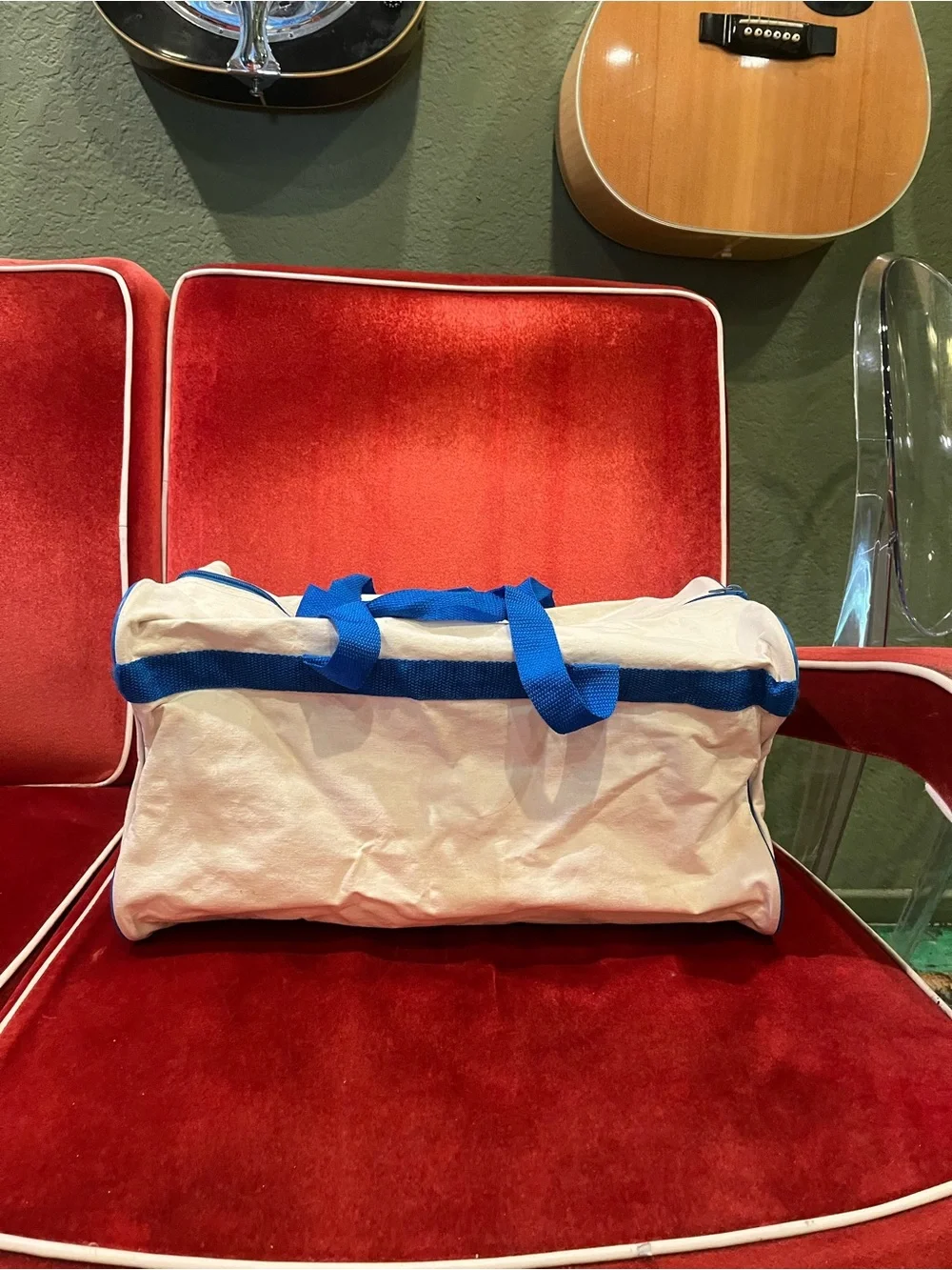 Official Mets duffel from game day at Shea Stadium
